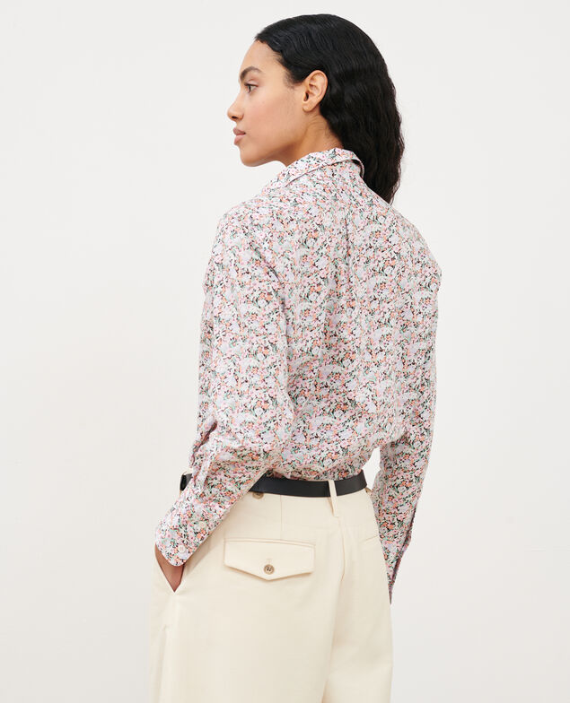 Baumwollbluse 0110 champs fleuris pink
