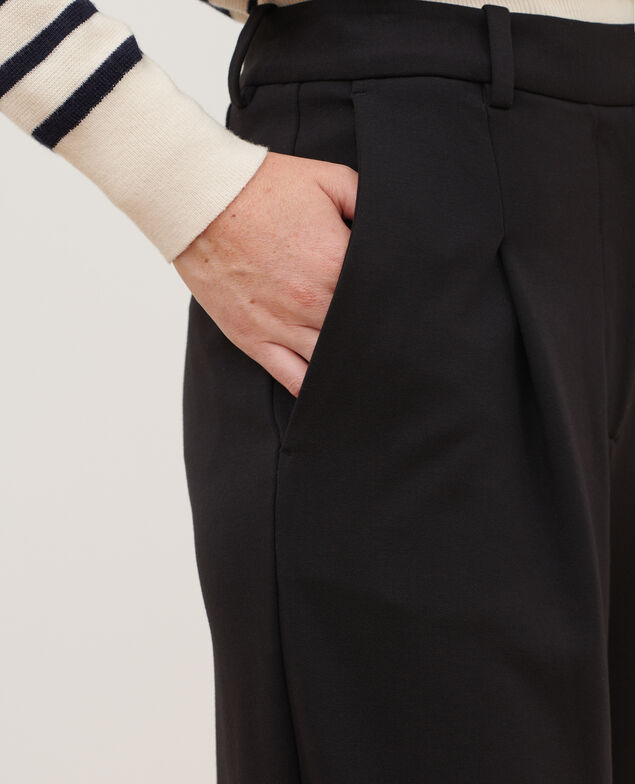 YVONNE - Weite Hose mit Falten 8853 09 black