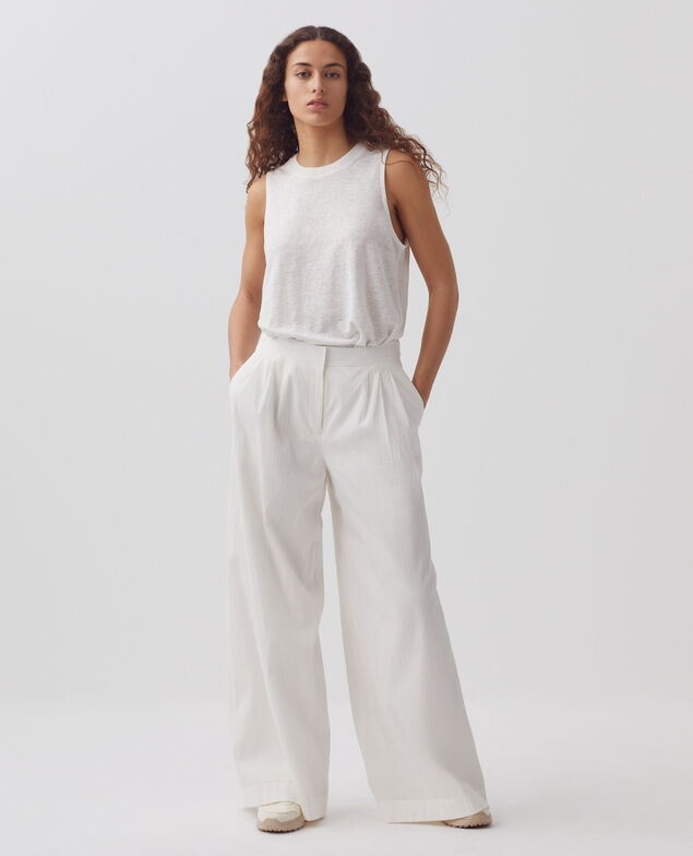 YVONNE - Weite Hose aus Baumwolle 8885 00 white 3spa290c10