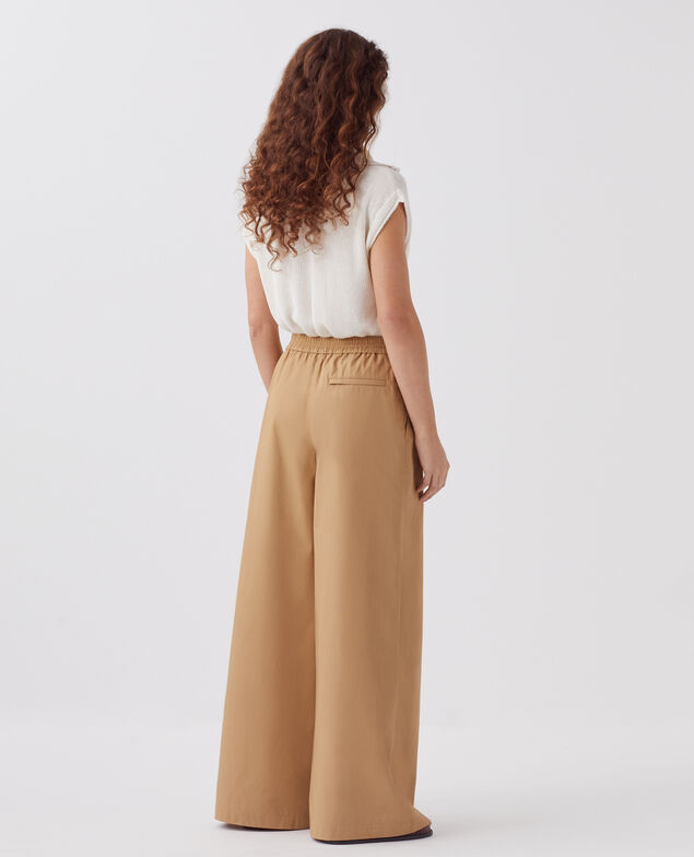 YVONNE - Weite Hose J330 cartouche beige