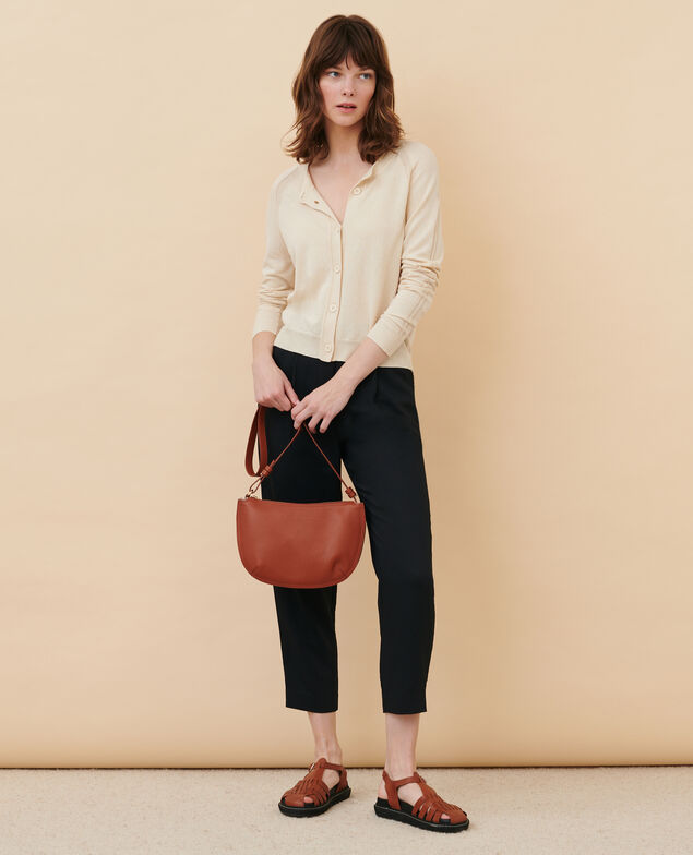 Cardigan aus Seidengemisch 30 natural