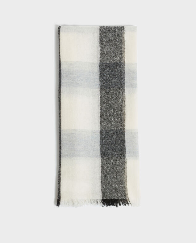 Schal aus Kaschmir A093 black check