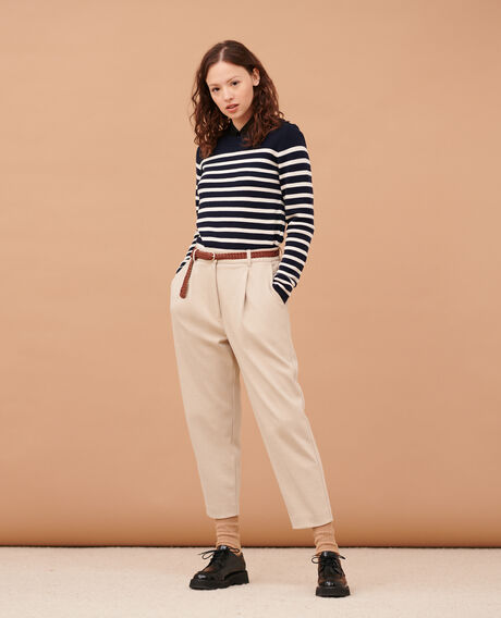 Zigarettenhose aus Woll-Jersey 8896 31_beige 2wpj316w18