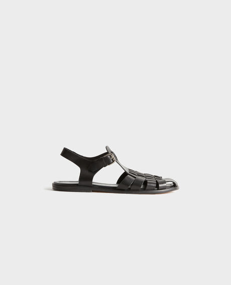 Flechtsandalen aus Leder 8853 09 black 3ss062