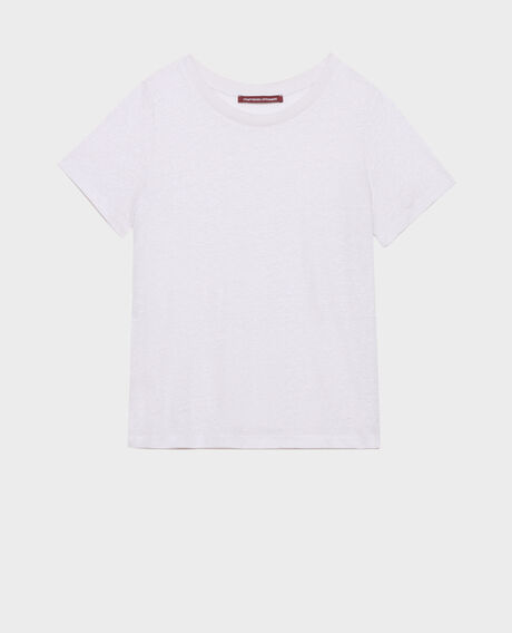 AMANDINE - T-Shirt mit Rundhalsausschnitt aus Leinen 0700 lilac hint 2ste055f05