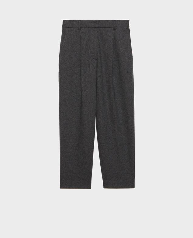 Zigarettenhose aus Woll-Jersey 8897 04 gray