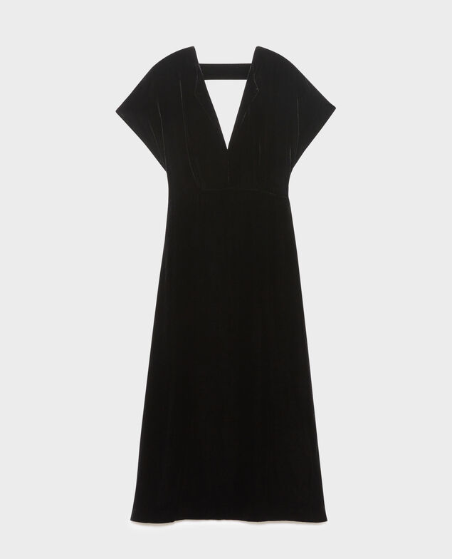 Langes Samtkleid