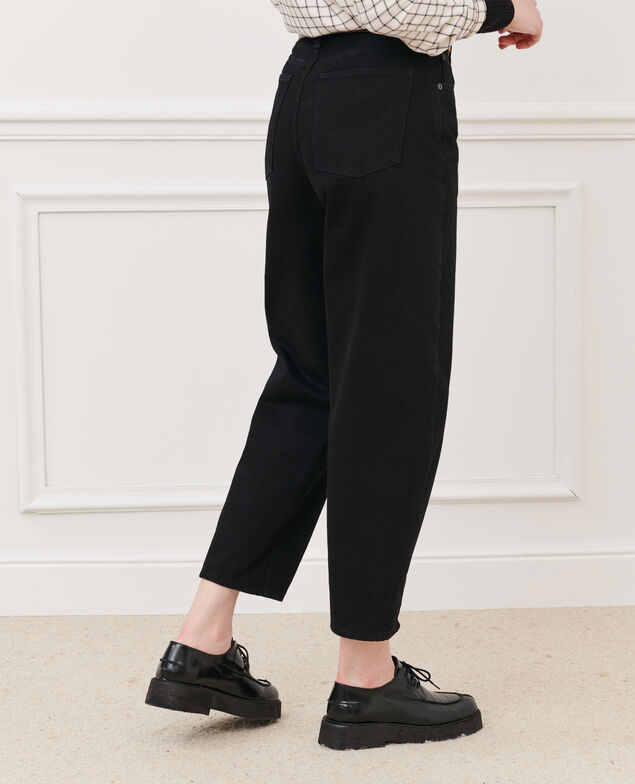SYDONIE - BALLOON - Weite 7/8-Jeans mit hoher Taille Noir denim Palloono