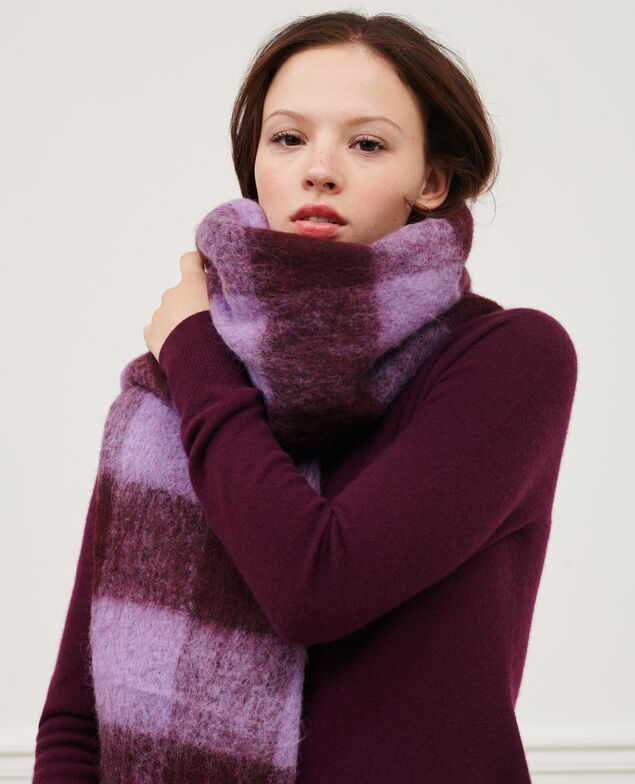 Maxi-Schal mit Karomuster Pastel lilac