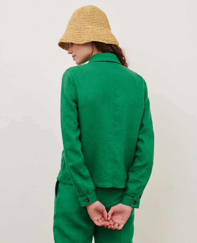 Leinenjacke 0542 pine green