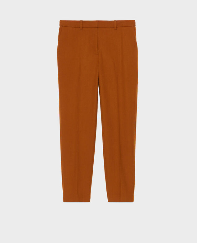 MARGUERITE - Zigarettenhose aus Wolle A490 mustard 3wpa107w04