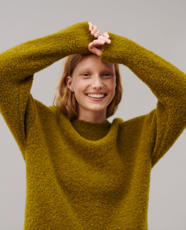 Pullover aus Mischwolle mit Rundhalsausschnitt 8833 54 green