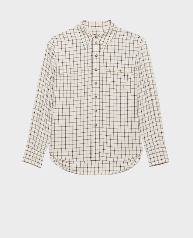 Fließende Bluse mit Karos 8868 30 natural check 2wsh226v13