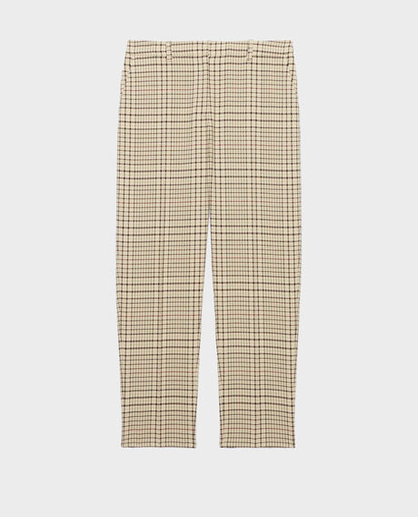 MARGUERITE - Zigarettenhose 0400 cream checks 3spa005c04