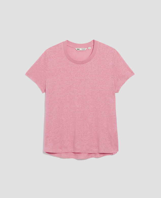 AMANDINE - T-Shirt mit Rundhalsausschnitt aus Baumwolle H110 lantana