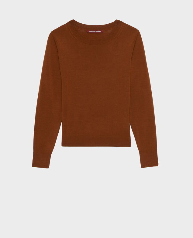 Pullover mit Rundhalsausschnitt aus Merinowolle Monks robe