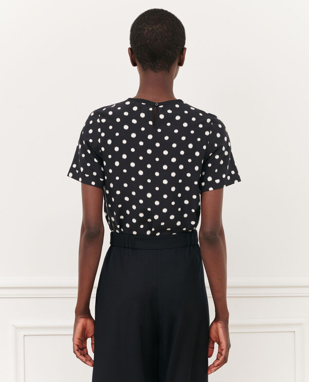T-Shirt mit Pünktchenmuster 95 print black