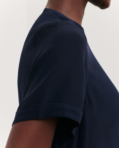 CORINNE - T-Shirt aus Seide 7012c 69 navy 2sto013s01