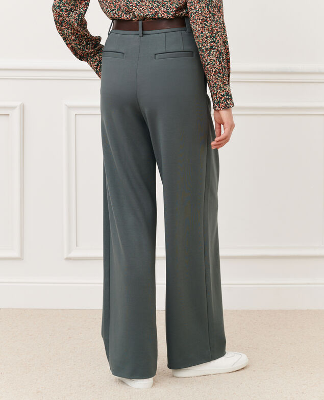 YVONNE - Weite Hose mit Falten 8817 58 darkgreen