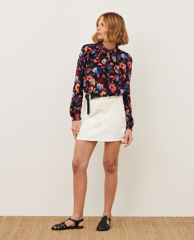 Gemusterte Bluse 8858 69 navy print