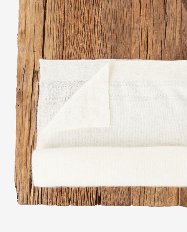 Schal mit Mohair und Wolle Off white