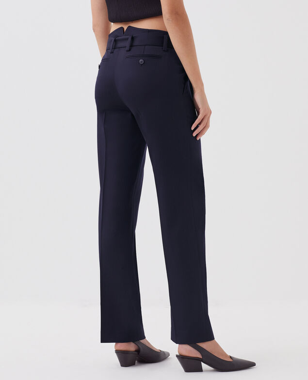COLETTE - Eng anliegende, gerade geschnittene Hose aus Wolle H695 night sky
