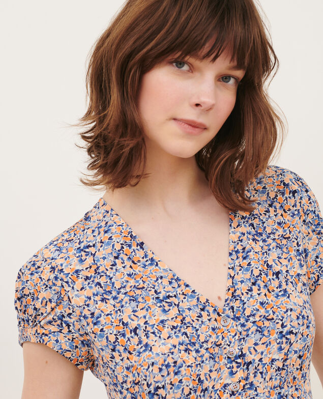 LUDIVINE - Langes fließendes Kleid 116 print blue