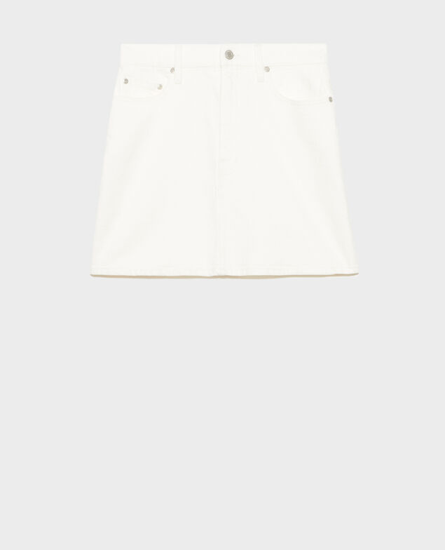 Minirock aus Jeans 0003 white denim