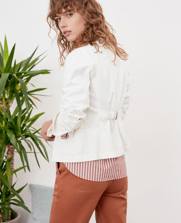 Jacke mit Mao-Kragen Off white