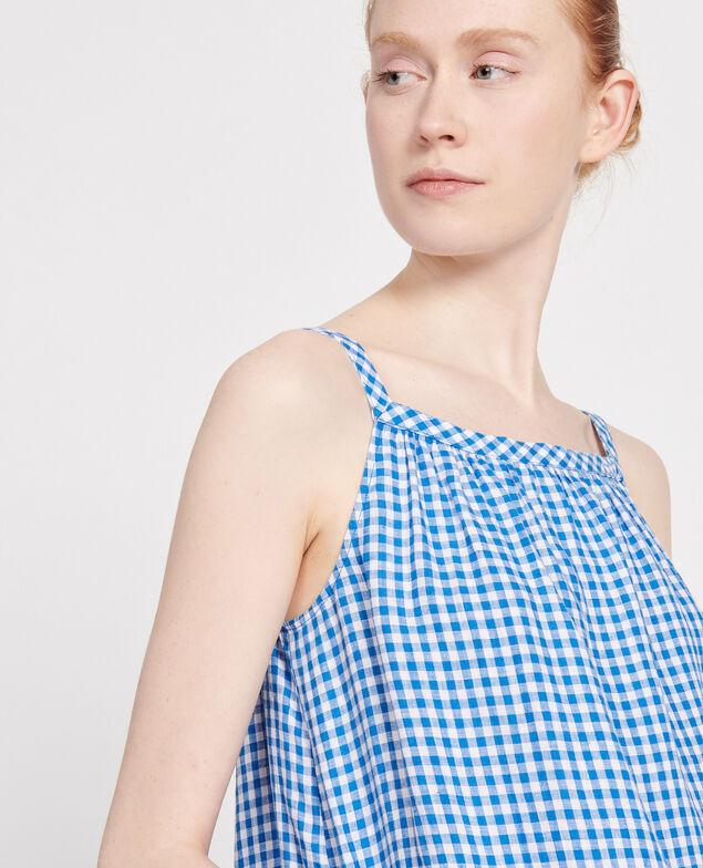 Baumwollkleid Vichy princess blue gardenia
