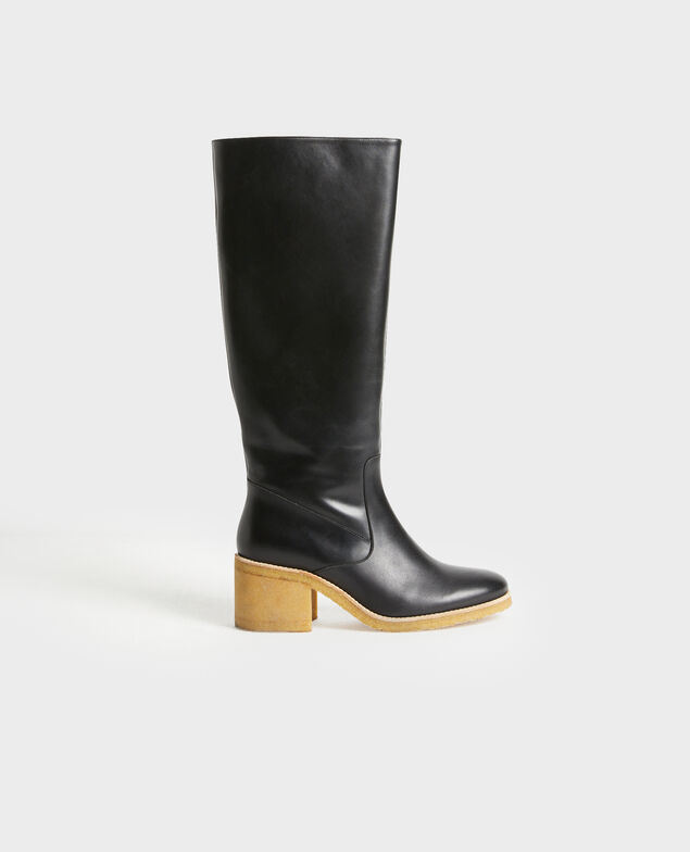 Lederstiefel mit Kreppsohle 4216 black_beauty