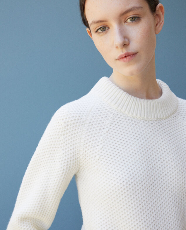 Pullover aus Wolle Off white