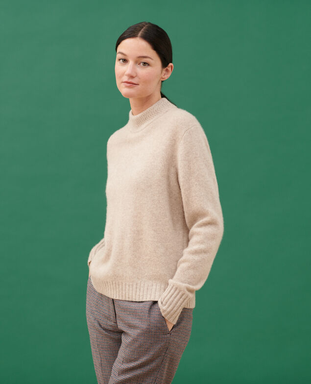 Pullover mit hohem Kragen aus Kaschmir