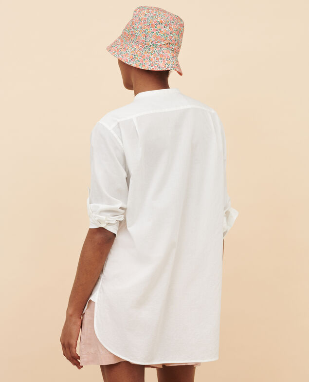 Bluse im Hemdstil aus Baumwolle 01 white