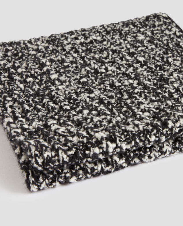 Loop aus Bouclé-Wolle I099 boucle blk/white