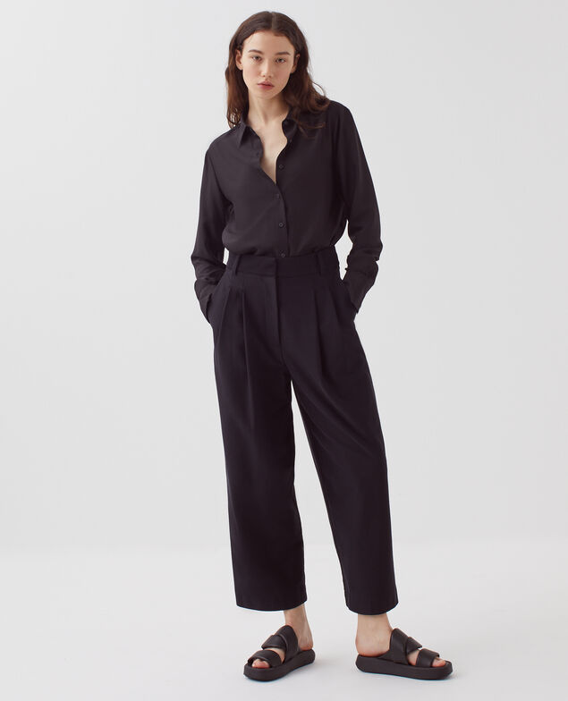 SIBYLLE - Fließende Bluse H091 black beauty