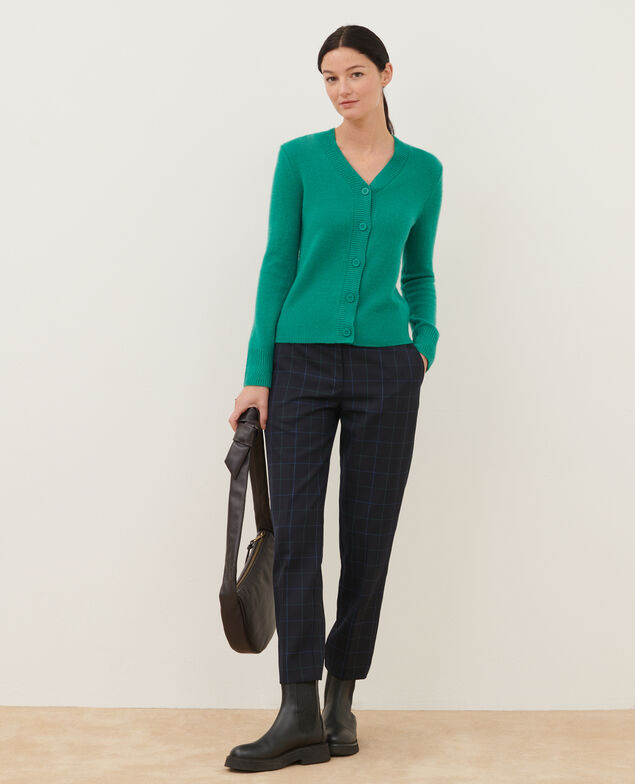 Cardigan aus Kaschmir 0553 emerald green