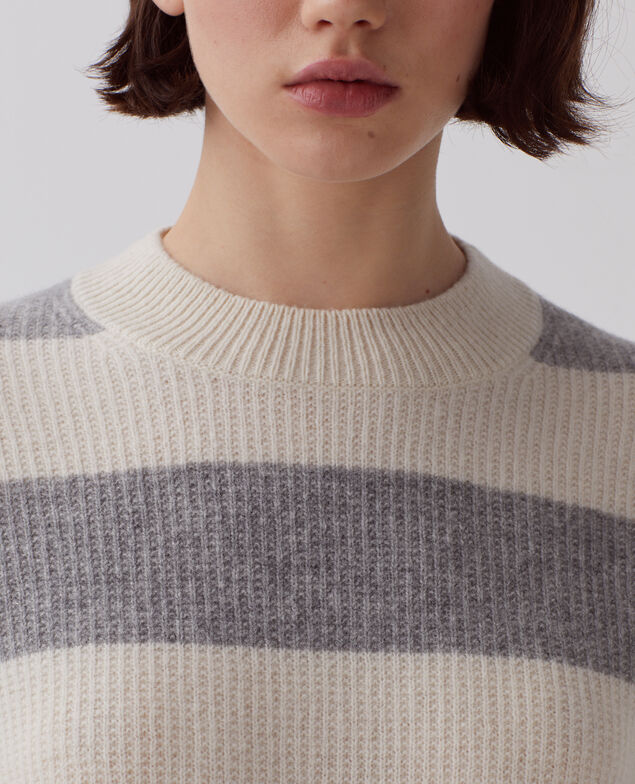 - Pullover aus Wolle I014 st grey/white