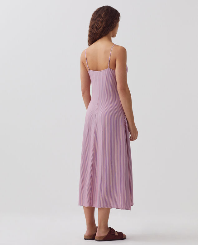 Kleid mit Spaghetti-Trägern 0721 lilac stripe