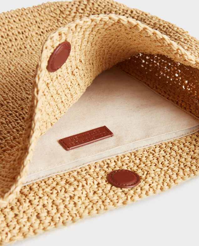 Handgehäkelte Basttasche aus Papier 7003 30 natural