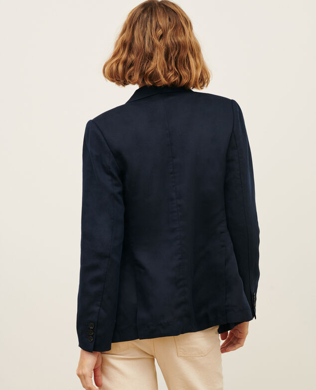 Blazer aus Mischleinen 4277 night_sky