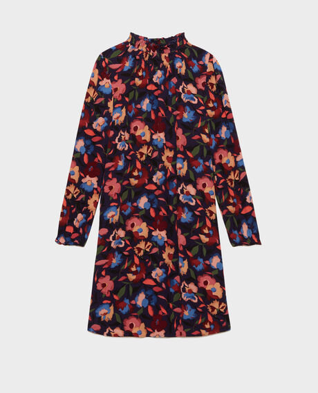 AGLAE - Fließendes gemustertes Kleid 8858 69 navy print 2wdr229v02