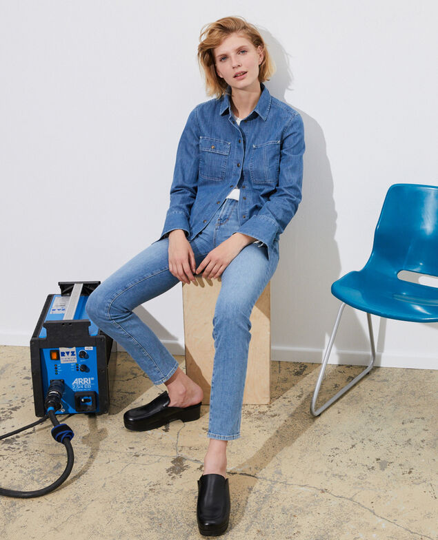 Jeanshemd mit Taschen Denim medium wash