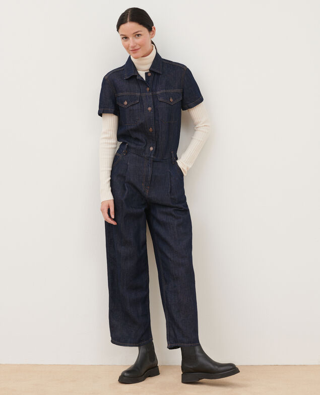 Jumpsuit aus Denimstoff