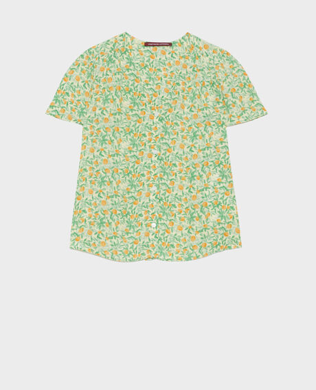 Fließende gemusterte Bluse 0420 zest yellow 3sbl193v02