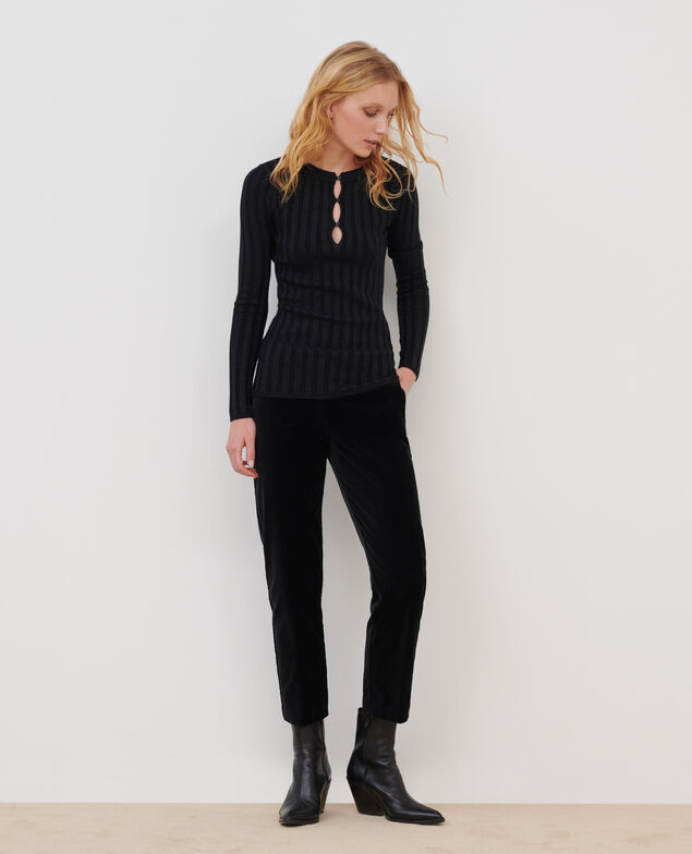 Pullover aus Mischwolle mit Rundhalsausschnitt