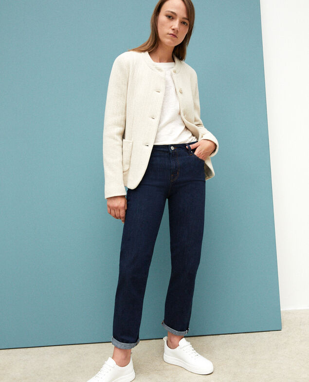 Real Straight-Jeans Blau