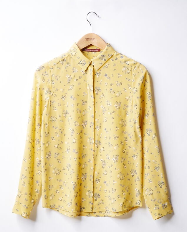 Bedruckte Seidenbluse Lillybell lemon