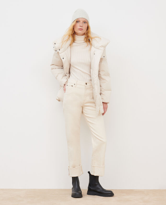 MARGOTTE – Halblange Daunenjacke A011 off white