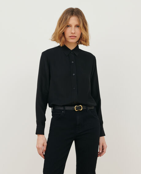 SIBYLLE - BLUSE AUS SEIDE Black beauty Loriges